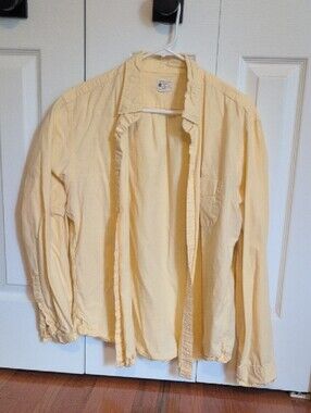 J. Crew Sunwashed Oxford Shirt in Soft Yellow